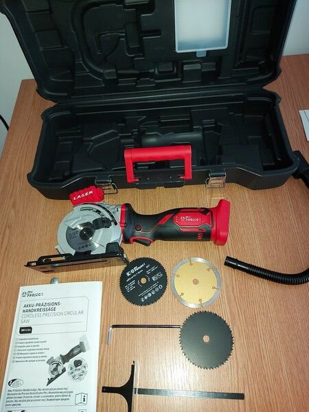 Fierastrau circular MyProject laser, 20V – acumulator, inclusiv  accesorii.